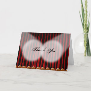 Remerciements Rideau Rouge en Velours de Scène de Mariage Carte