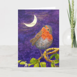 Remerciements Robin réfléchit à la carte de Noël de la Lune