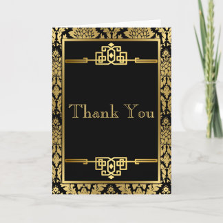 Remerciements RomanceArt d'or DecoThank vous carte de note