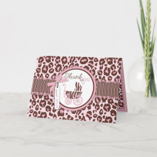 Remerciements Rose B de carte de la fille TY de guépard