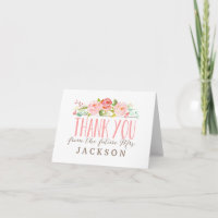Rose Garden | Carte de remerciement pour Baby Show
