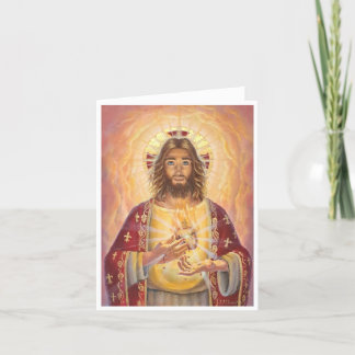 Remerciements Sacré Coeur de Jésus, Art, Carte pour notes
