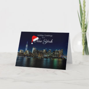Remerciements Salutation de Noël de la carte de Noël de New York