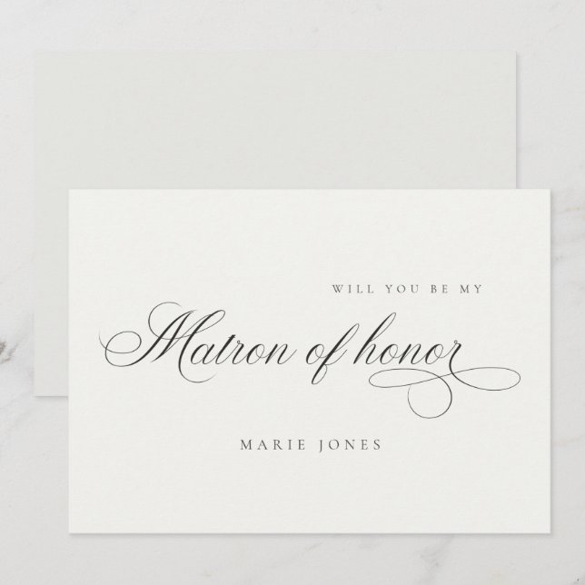 Remerciements Script simple Serez-vous ma carte de carte d'honne (Devant / Derrière)