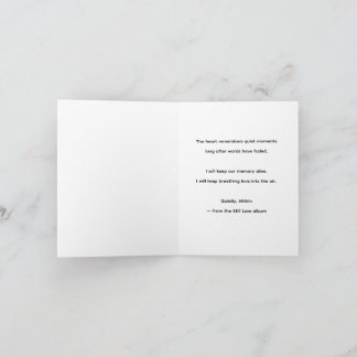 Remerciements Silencieusement, en toi – Carte de paroles MemoryU