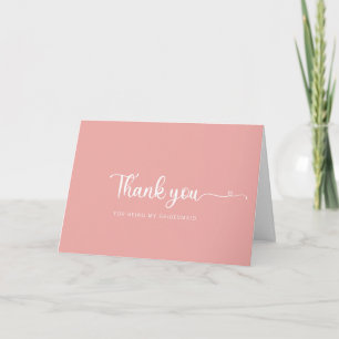 Remerciements Simple Carte de Remerciement Minimaliste Rose Demo