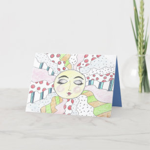 Remerciements Soleil couché - Carte de note pliée