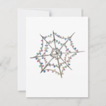 Spider Web avec lumières de Noël, carte de voeux