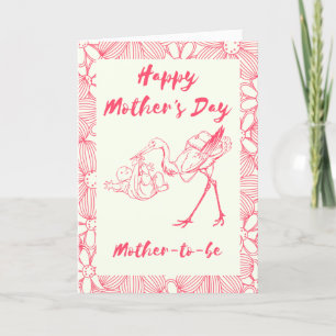 Remerciements Stork maman pour être la carte de la fête des mère