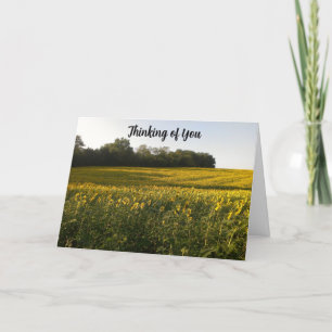 Remerciements Sunny Thoughts Carte de tournesol chrétien