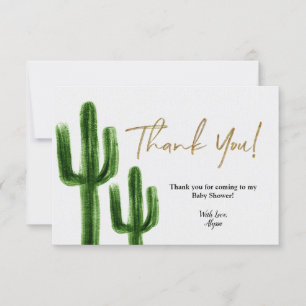 Remerciements Taco à propos de bébé Baby shower Cactus Carte de