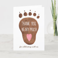 Teddy Bear Beary Beaucoup Baby shower Carte de rem