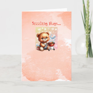Remerciements Teddy Bear Bonne Carte de voeux d'anniversaire