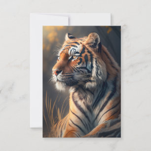 Remerciements Tigre dans la nature 3,5 po x 5 po Carte de remerc