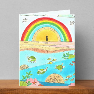 Remerciements Tortues de mer et Rainbow Beach Carte vierge