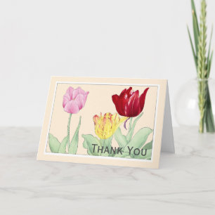 Remerciements Tulipe, Carte de notes pour les plantes - Salutati