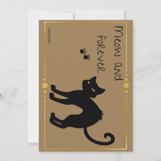 Remerciements Un rappel de carte de miaou et pour toujours pour