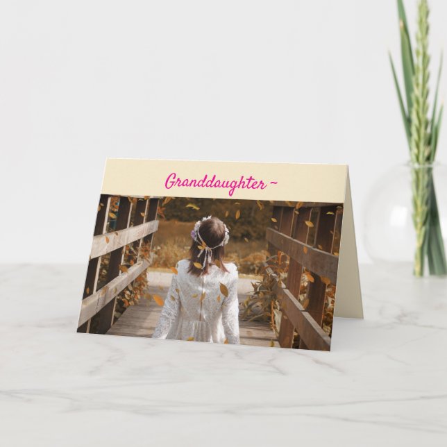 REMERCIEMENTS UNE CARTE DE PÂQUES GRANDE-FILLE (Devant)