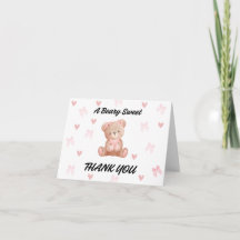 Une carte de remerciement adorablement mignonne 