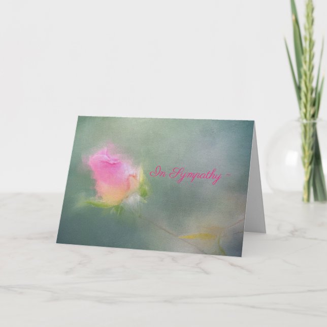 REMERCIEMENTS UNE SEULE CARTE DE SYMPATHIE ROSE (Devant)