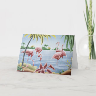 Remerciements Vintage Turner Flamant rose Friend Carte de remerc