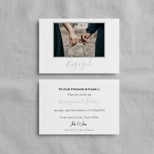 Remerciements Votre propre photo, carte de annonce de fiançaille