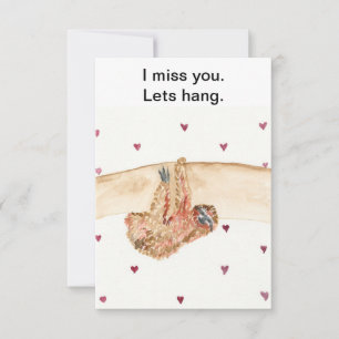 Remerciements Vous me manquez. Attendons. Carte de vœux.