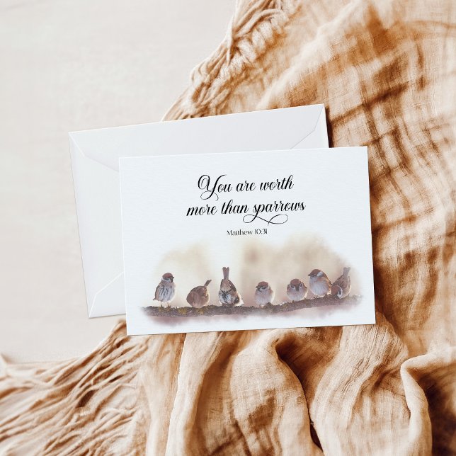 Remerciements Vous valez plus que la carte de voeux sparrows (Créateur téléchargé)