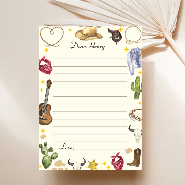 Remerciements Western Cowboy fête d'anniversaire Carte de remerc (Créateur téléchargé)