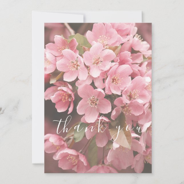 Remerciements Whimsical Simple Script Pink Flat Carte de remerci (Devant)