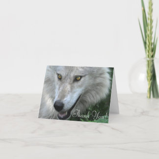 Remerciements WILDERNESS WOLF Poème sur un Carte de remerciement