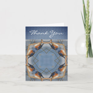 Remerciements Winter Bluebird Abstrait Art Carte de remerciement