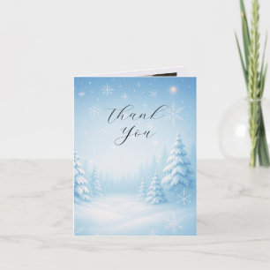 Remerciements Winter Wonderland Mariage plié Carte de remercieme