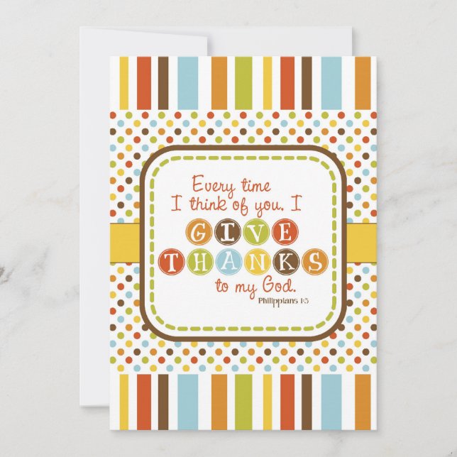 REMERCIER Écriture Carte Thanksgiving (Devant)