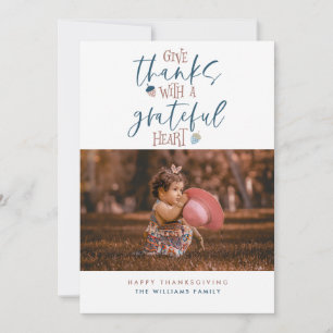 Remerciez le Carte photo de Thanksgiving
