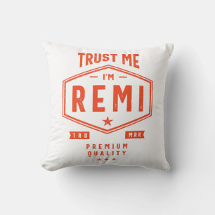 Remi Personalized Name Birthday Gift Throw Pillow