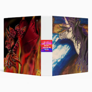 Remie James art unicorn dragon neon grudge sunset Binder