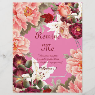 Remind Me Poem Personalized Paper