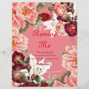 Remind Me Poem Personalized Paper
