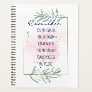 Reminder Affirmations  Planner