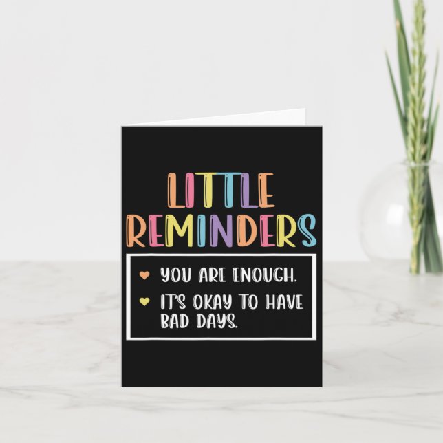 Reminder Mental Health Counsellor 1  Card (Front)