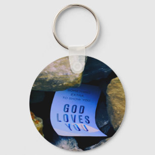 Reminder of God's Love For You. Christian Faith Keychain