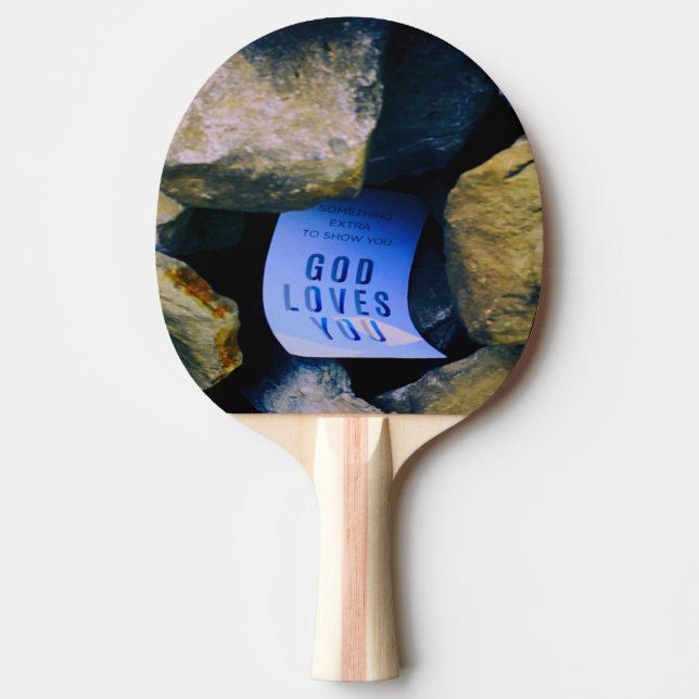 Reminder of God's Love For You. Christian Faith Ping Pong Paddle (Front)