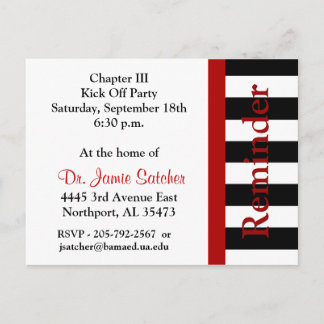 Reminder Post card4 Invitation Postcard