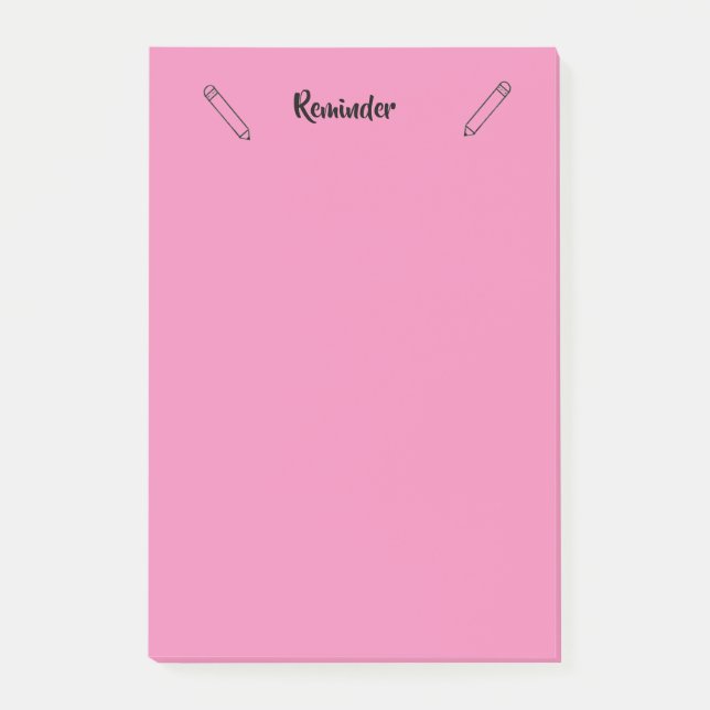 Reminder Sticky Notes Pink (Front)