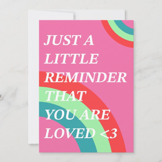 Reminder That You Are Loved  Holiday Card (Front)