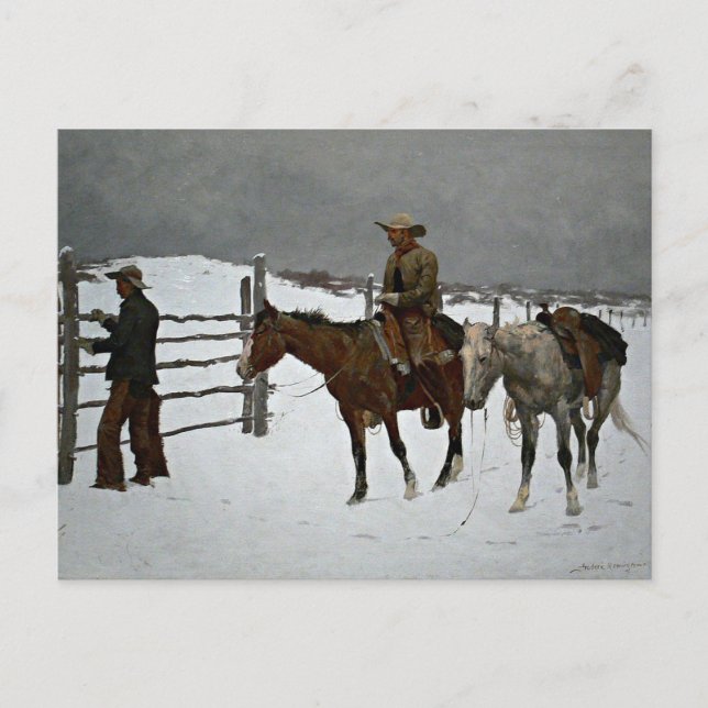 Remington - Fall of the Cowboy Postcard (Front)