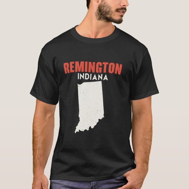 Remington Indiana USA State America Travel Indiana T-Shirt (Front)