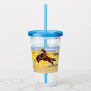 Remington Old West Horse and Cowboy Acrylic Tumbler