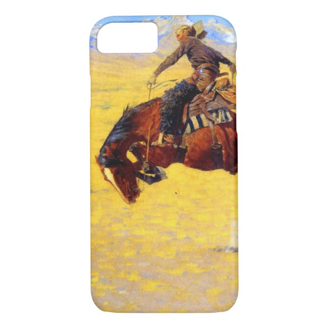Remington Old West Horse and Cowboy Case-Mate iPhone Case (Back)